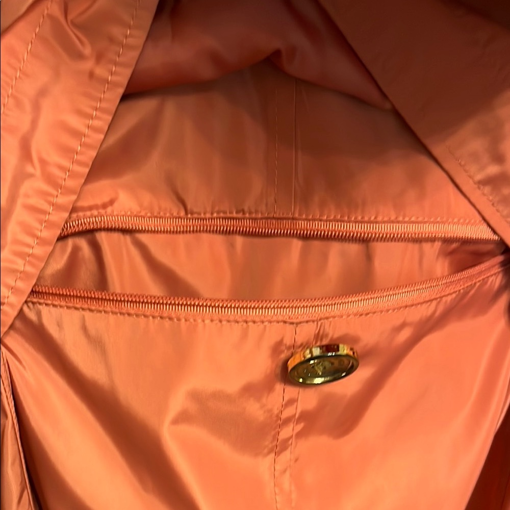 Via Spiga Packable Pink Trench Raincoat with Belted Waist - Picture 12 of 16